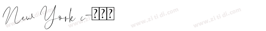 New York c字体转换